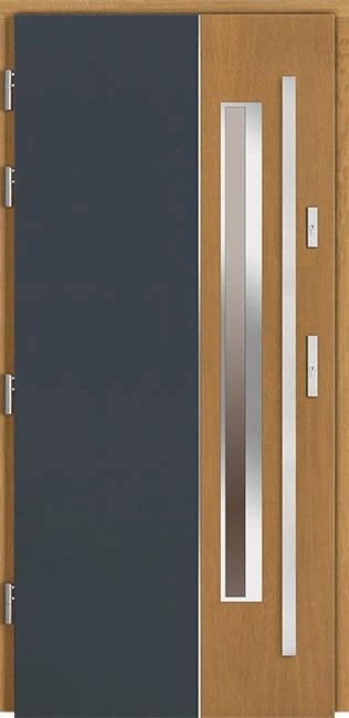 BRANCA 03 - Drzwi nowoczesne zewnętrzne drewniane